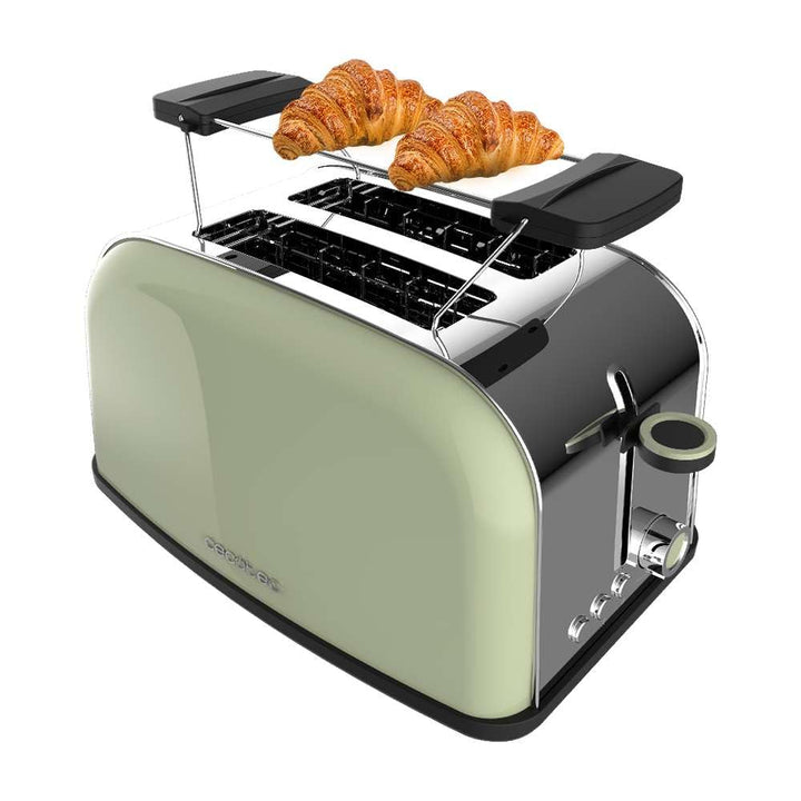 Cecotec Vertikaler Toaster Toastin' time 850 Green, 850W, Doppelter kurzer und breiter Schlitz 3,8 c