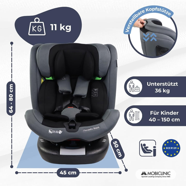 Mobiclinic®, Sitzerhöhung auto kinder, 360º drehbar, I-size regelung, Top tether, Gruppe 0/1/2/3, Ma