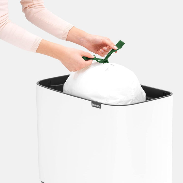 Brabantia Bo Touch Bin 36 L Abfalleimer, Metall, Weiss, 54 x 32 x 68 cm, 1 Einheiten 36 litres (9.5