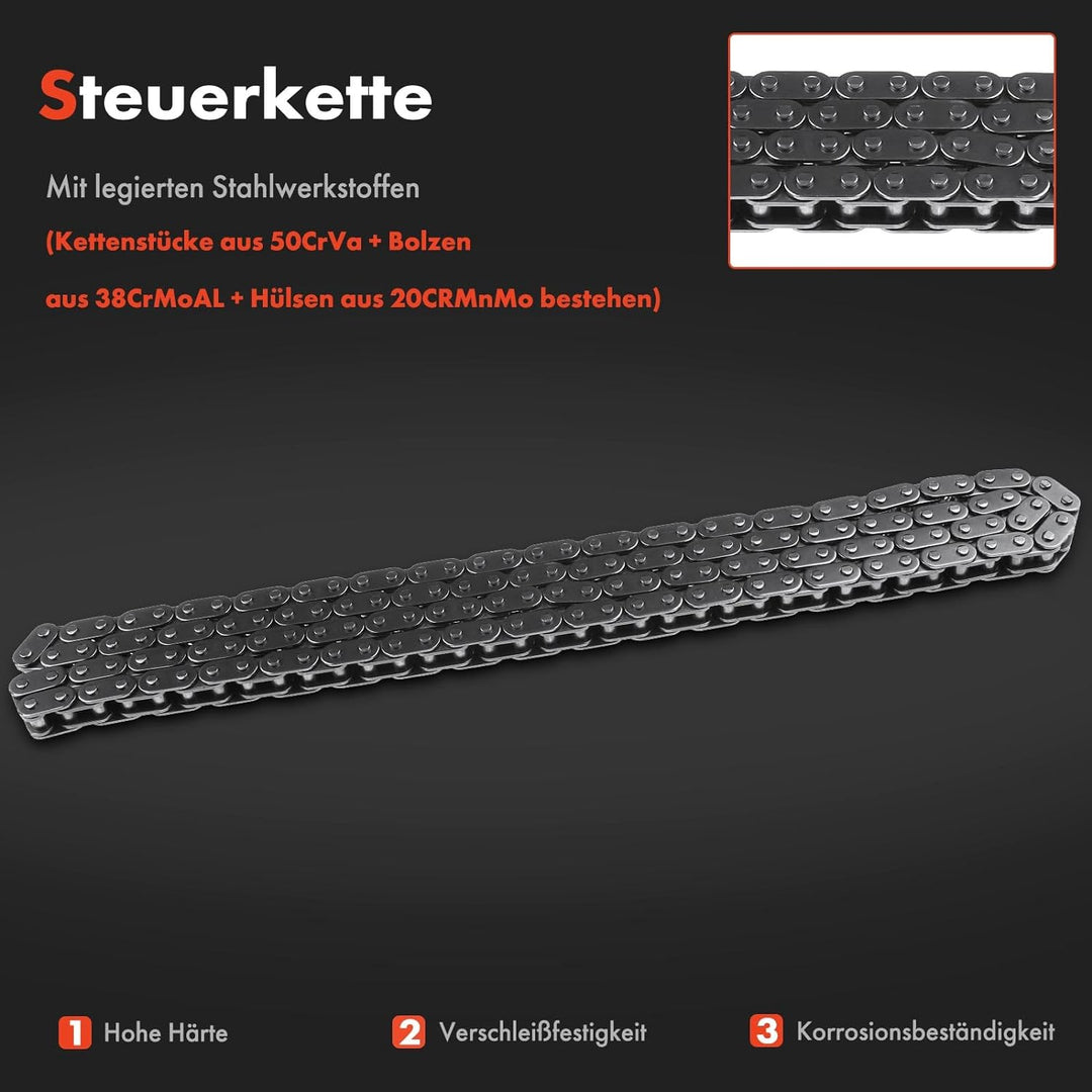 7x Steuerkettensatz für 1er E81 E87 E88 3er E90 E93 E92 E91 5er E60 Benzin 2006-2013 11367540346