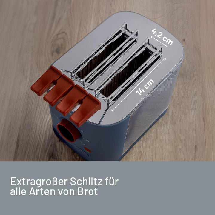 Imetec Grantoast - Toaster 2 XL-Scheiben mit zu öffnenden Zangen für gefüllte Toasts - 7 Bräunungsst