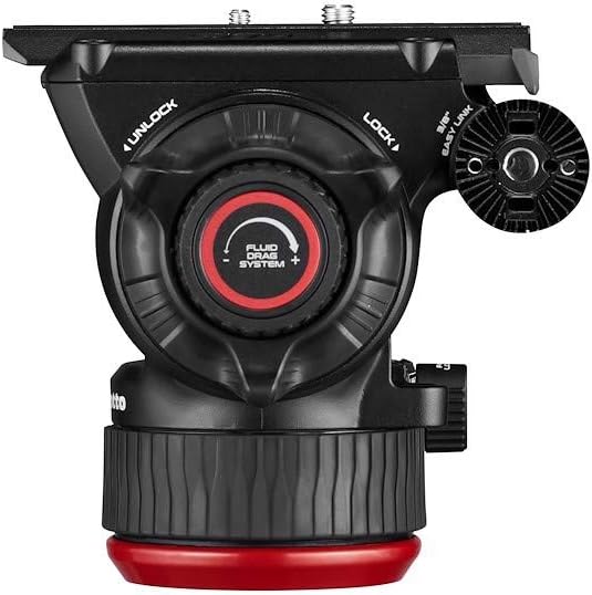 Manfrotto 504X Fluid-Videokopf mit Doppelstativ, Kit mit Aluminiumstativ und Videokopf, Doppelbein m