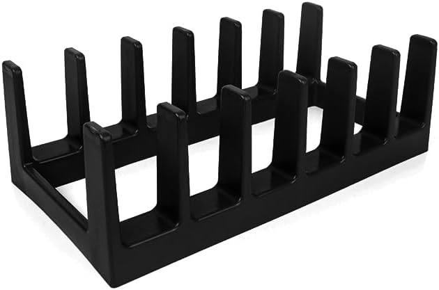 BOAA Fresh Topfdeckelhalter, Küchenaufbewahrung, Geschirrhalter für die Schublade (Pur Schwarz), Pur