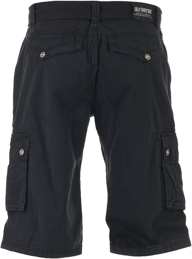 riverso Cargo Shorts Herren mit Gürtel Regular Fit RIVAnton Kurze Hosen Cargoshorts Sommer 100% Baum