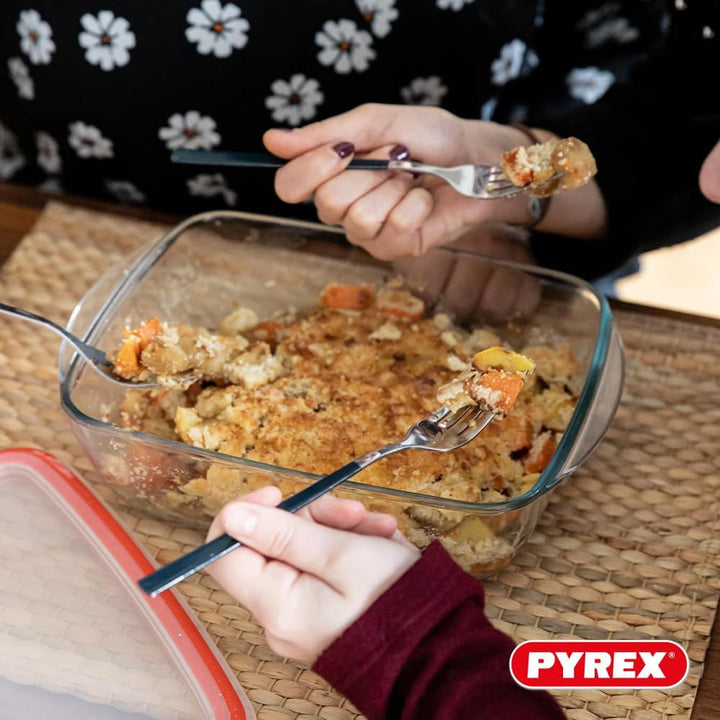 Pyrex® - Cook & Heat - 5 Stück Glasschalen mit luftdichten Deckeln, mikrowellengeeignet, BPA-frei