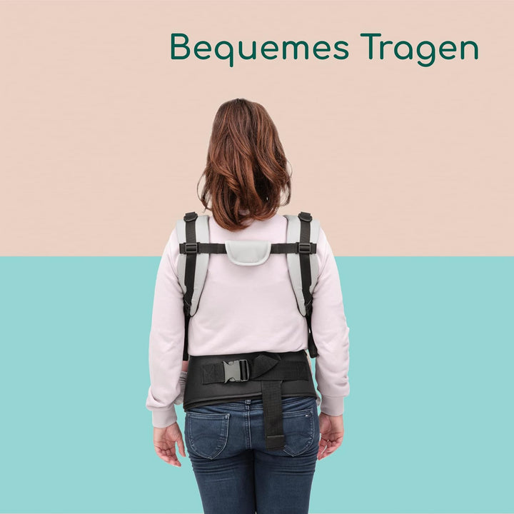 Bebeconfort PhysioNest Babytrage, Ergonomische Bauchtrage, nutzbar ab der Geburt bis ca. 3,5 Jahre,