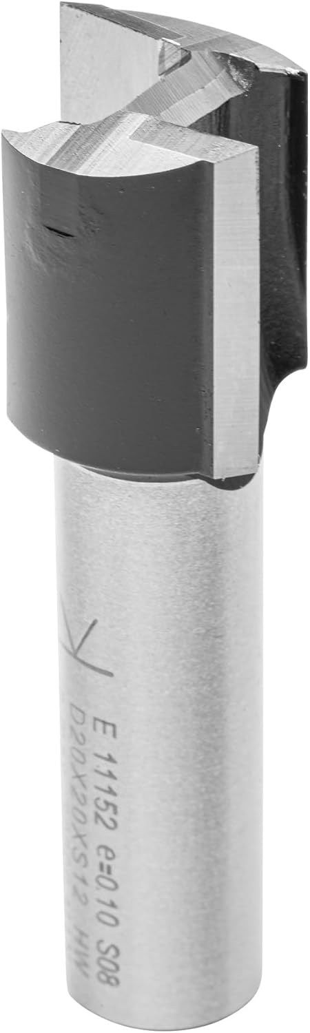 ENT 11152 Nutfräser HW, Schaft (S) 12 mm, Durchmesser (D) 20 mm, NL 20 mm, SL 40 mm, GL 60 mm, mit H
