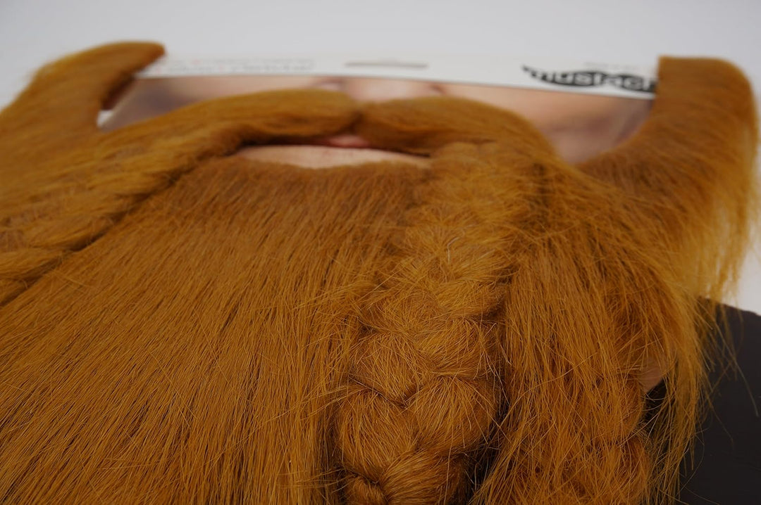 Mustaches Selbstklebender Viking Dward Falscher Bart, Neuheit, Falsche Gesichtsbehaarung, Kostümzube