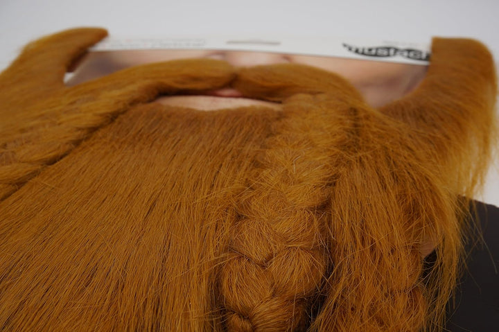 Mustaches Selbstklebender Viking Dward Falscher Bart, Neuheit, Falsche Gesichtsbehaarung, Kostümzube