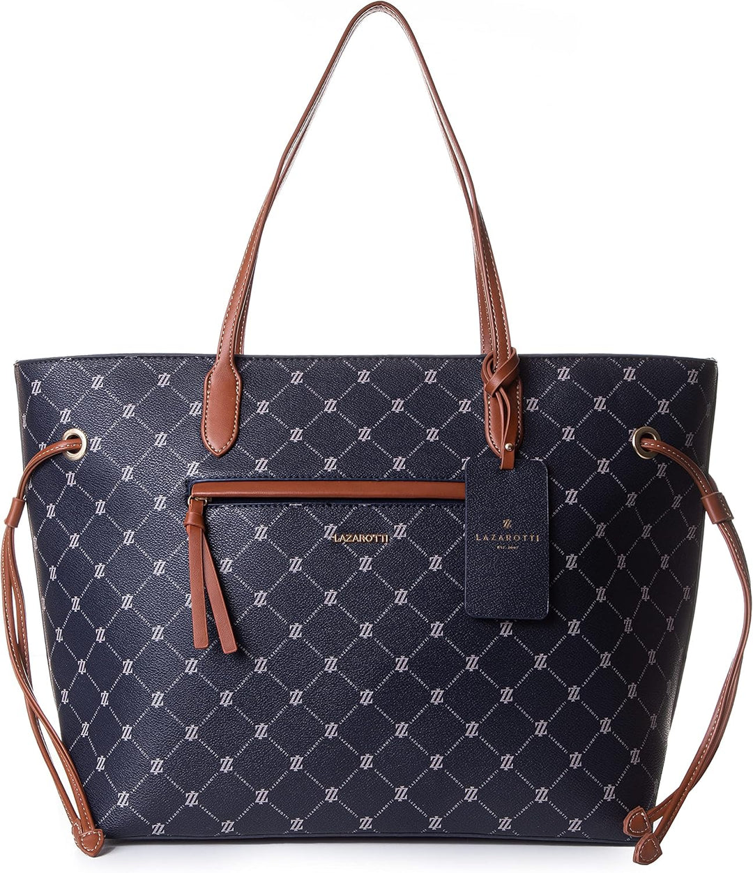 Lazarotti Palermo Shopper Tasche Damen | Tote Bag mit seitlichen Kordelzügen | XXL Schultertasche 37
