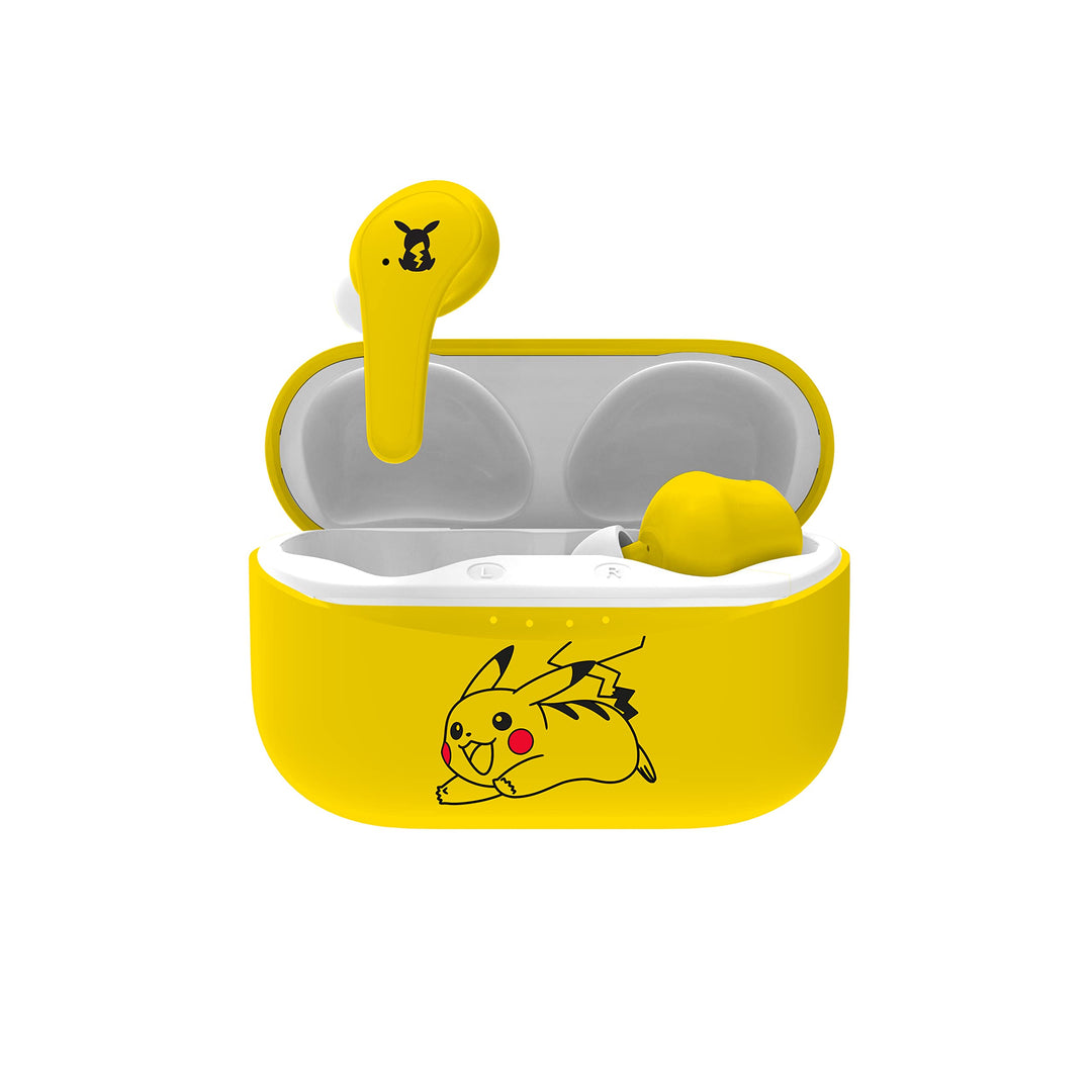 OTL Technologies Bluetooth-Kopfhörer V5.0 für Kinder Pokemon Pikachu mit Ladebox, gelb, one Size