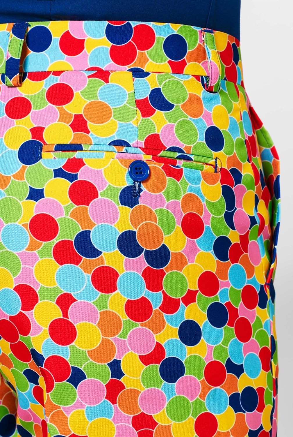 OppoSuits Karnevalskostüme Herren festlichem Druck Anzug mit Krawatte 38 Confetteroni, 38 Confettero