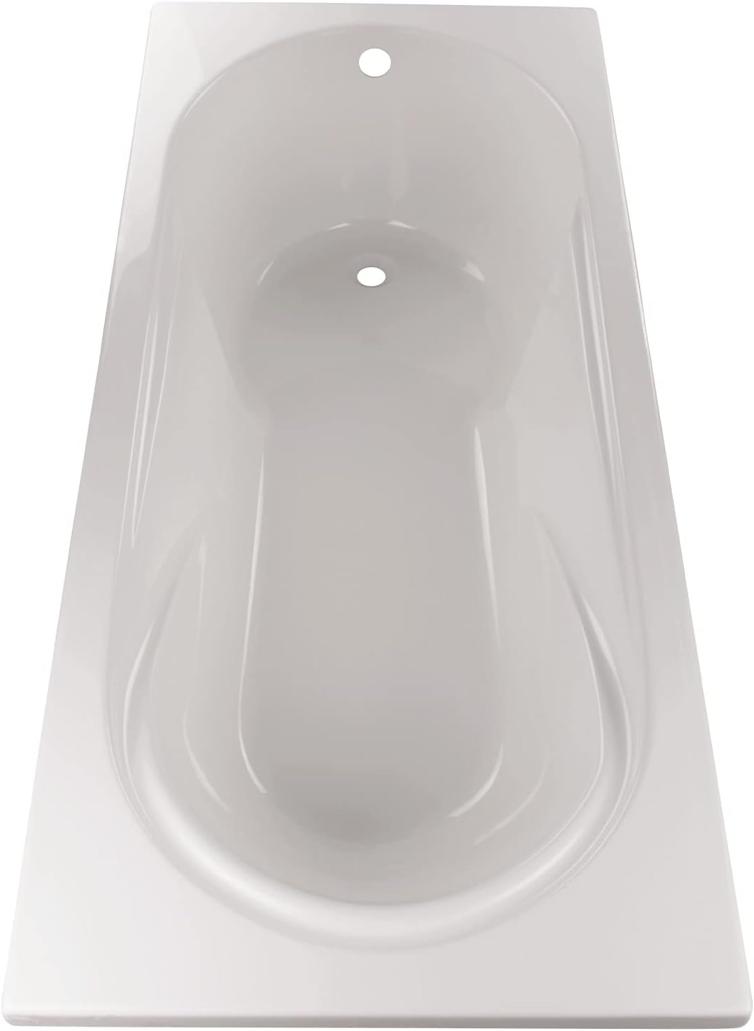 Calmwaters® Rechteck-Badewanne mit Dusche 180x80 cm, Acrylwanne Modern Small 2 mit Duschzone, Badewa