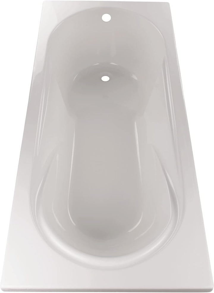 Calmwaters® Rechteck-Badewanne mit Dusche 180x80 cm, Acrylwanne Modern Small 2 mit Duschzone, Badewa