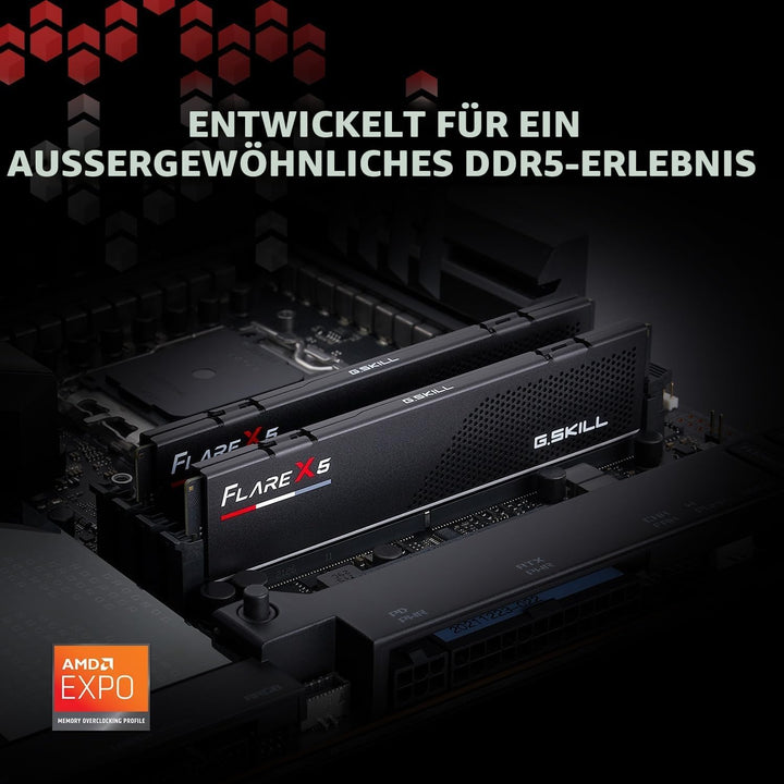G.Skill Flare X5 F5-6000J3238F16GX2-FX5 Memory Module 32 GB 2 x 16 GB DDR5 6000 MHz Matte Black 32GB