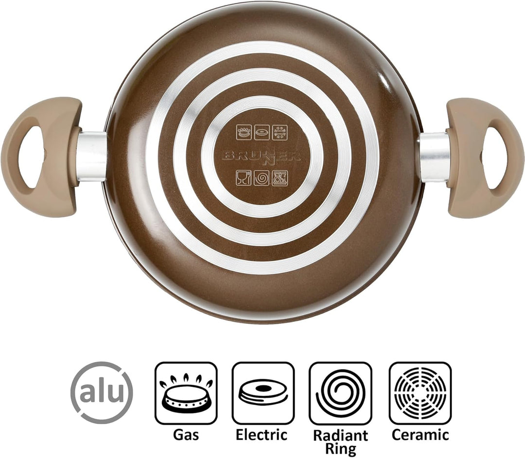 BRUNNER Topfset Chocolate 9 Plus 1 Durchm. 22 Ø 22 9+1, Ø 22 9+1
