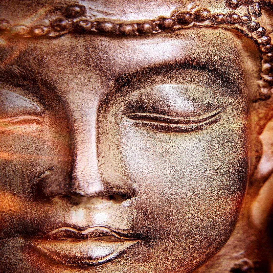 Runa Art Wandbilder Buddha Feng Shui 5 Teilig Bild auf Vlies Leinwand Deko Wohnzimmer Schlafzimmer R