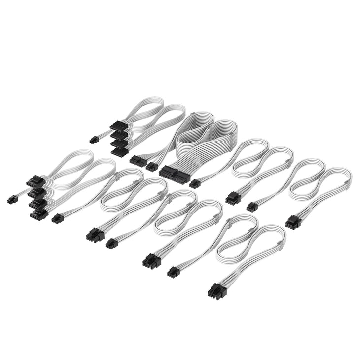 CORSAIR Elite Premium Pro-Kit mit Einzeln Ummantelten Typ 4-Netzteilkabeln – Flache Kabelkämme, Drei