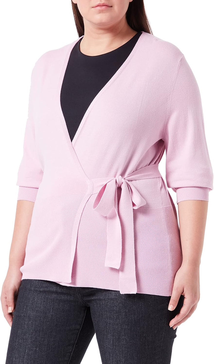 s.Oliver Damen Gestrickter Wickelcardigan 34 Lilac/Pink 4082, 34 Lilac/Pink 4082