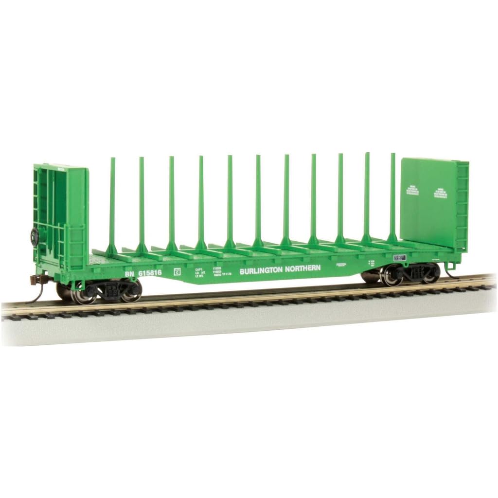 Spur HO - Bachmann 52' Centerbeam Bulkhead Flatcar Burlington Northern