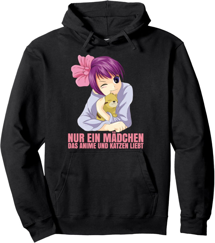 Japanischer Manga Otaku Kawaii Haustier Katze Anime Mädchen Pullover Hoodie
