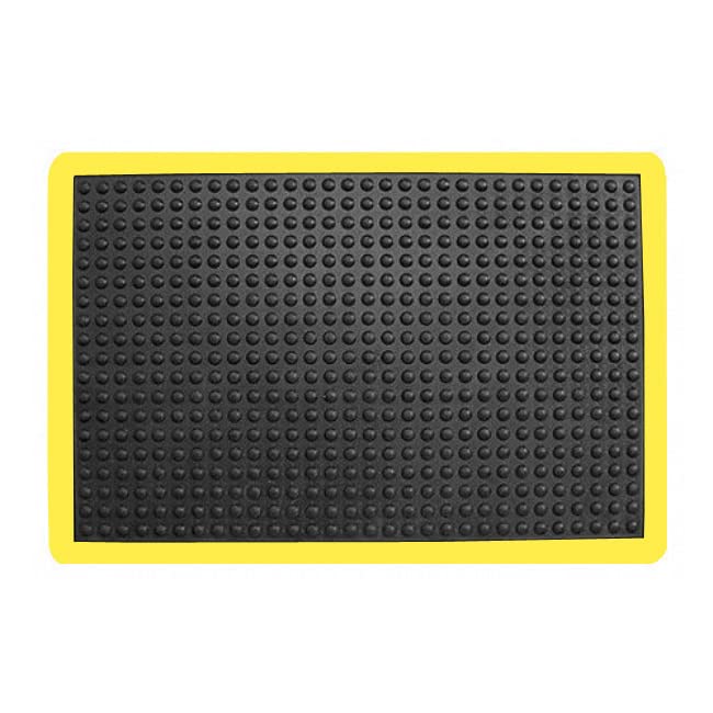 Vivol Ergonomische Arbeitsplatzmatte 60x90 cm - Schwarz mit Gelb Anti Ermüdungsmatte - 15mm Noppen -