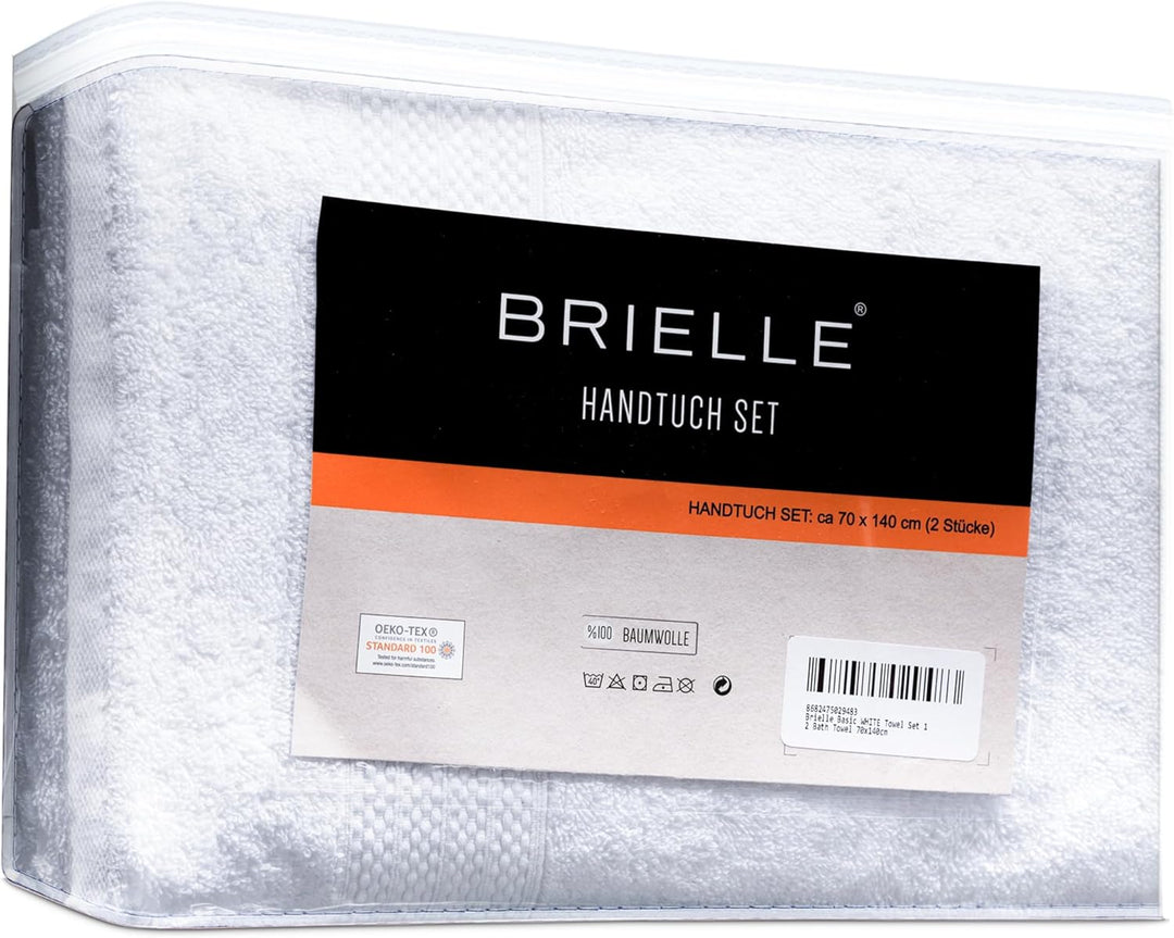 Brielle Handtuch-Set aus 100% Baumwolle - 2 Duschtücher 70x140 cm, Baumwolle Sehr saugfähige Handtüc
