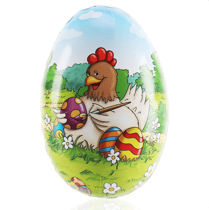 com-four® 6X Osterei zum Befüllen - Bunte Fülleier für Ostern - Ostereier mit Oster-Motiven-Comic zu