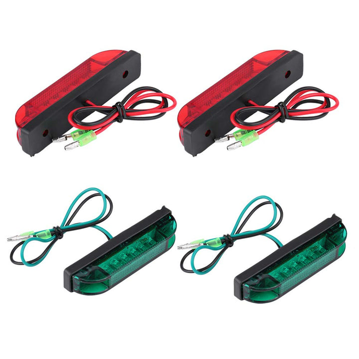 KIMISS 4Pcs Navigation RED &amp; GREEN wasserdichte Signal-Birne beleuchtet Streifen-Lichtstrahl für Mar
