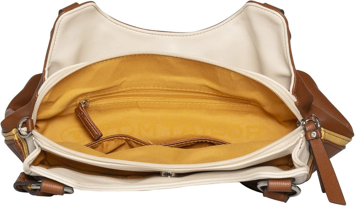 TOM TAILOR bags Jule Damen Shopper Umhängetasche ReissverschlussBraun 33 x 15 x 29,5 Mixed Cognac, 3