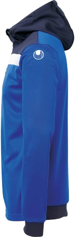 uhlsport Unisex Kinder Offense 23 Multi Hood Jacke Kinder Jacke 116 azurblau/Marine/Weiss, 116 azurb