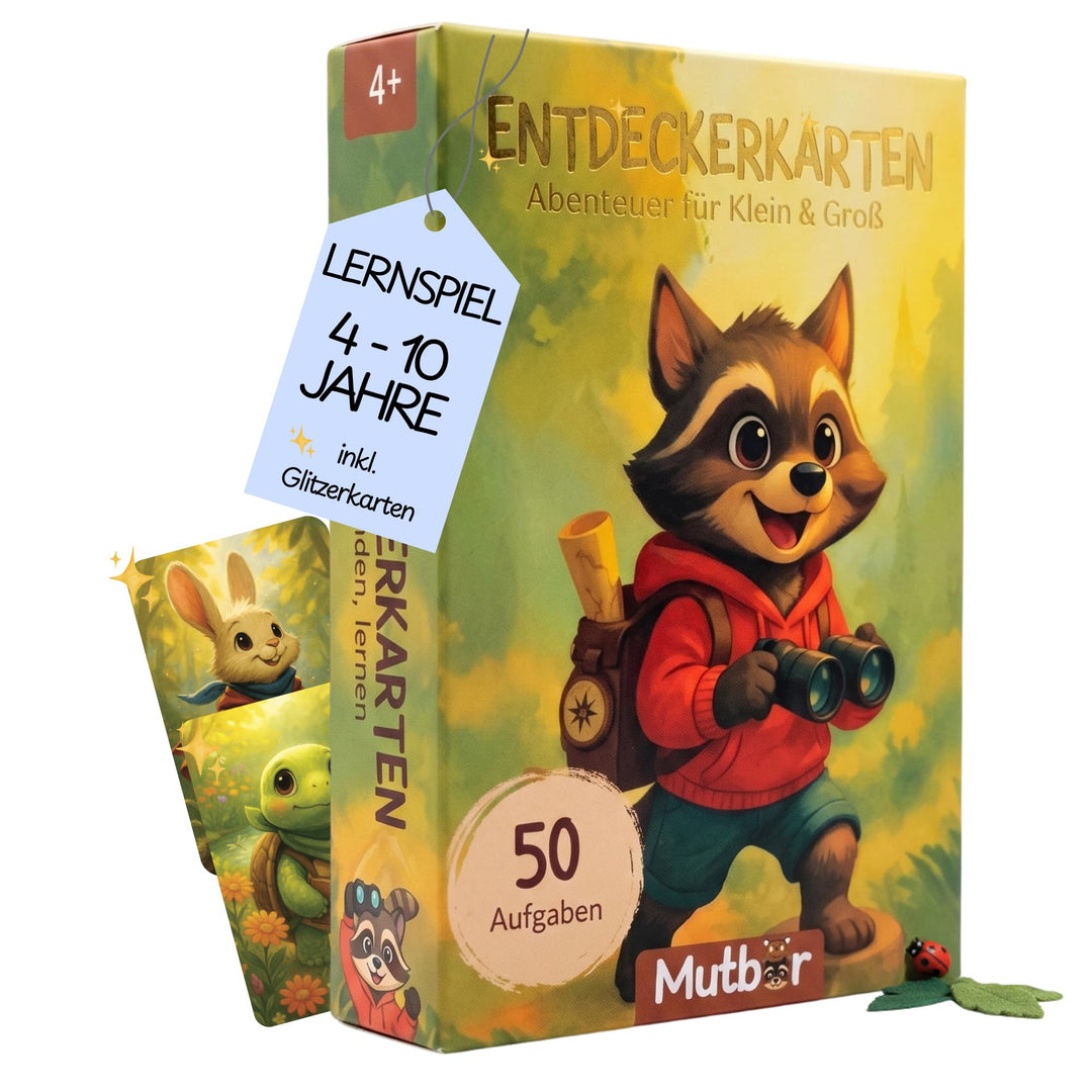 Entdeckerkarten Kinder – 50 Outdoor Suchspiel Karten Natur Entdecken – Ostergeschenk | Lernspiel & S