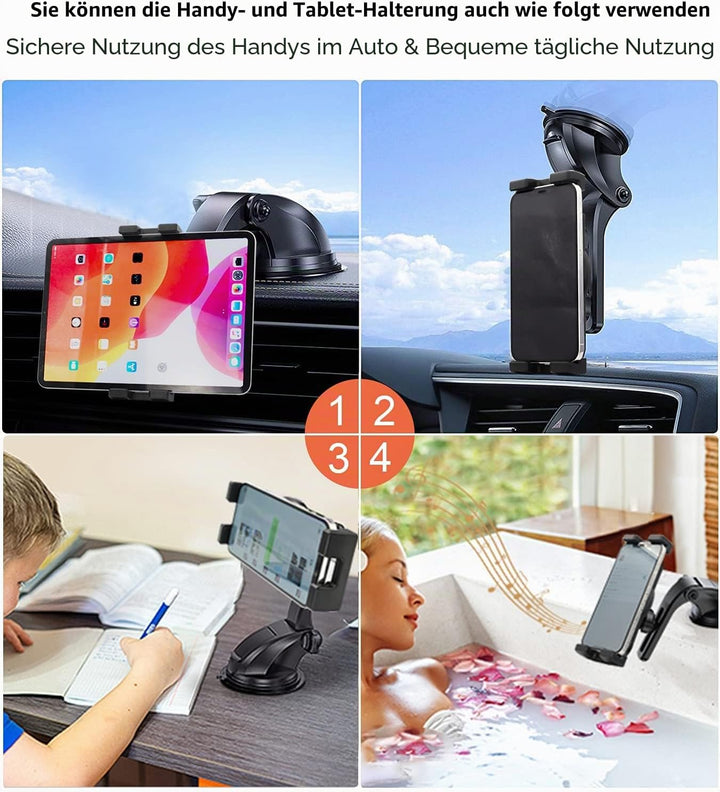 Armaturenbrett Autohalterung Tablet Halterung, Oilcan KFZ Saugnapf Tablet Halter mit Verstellbarem A