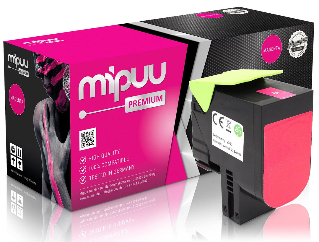 Mipuu Toner kompatibel zu Lexmark 71B20M0 (Magenta) für CS317dn CS417dn CS517de CX317dn CX417de CX51
