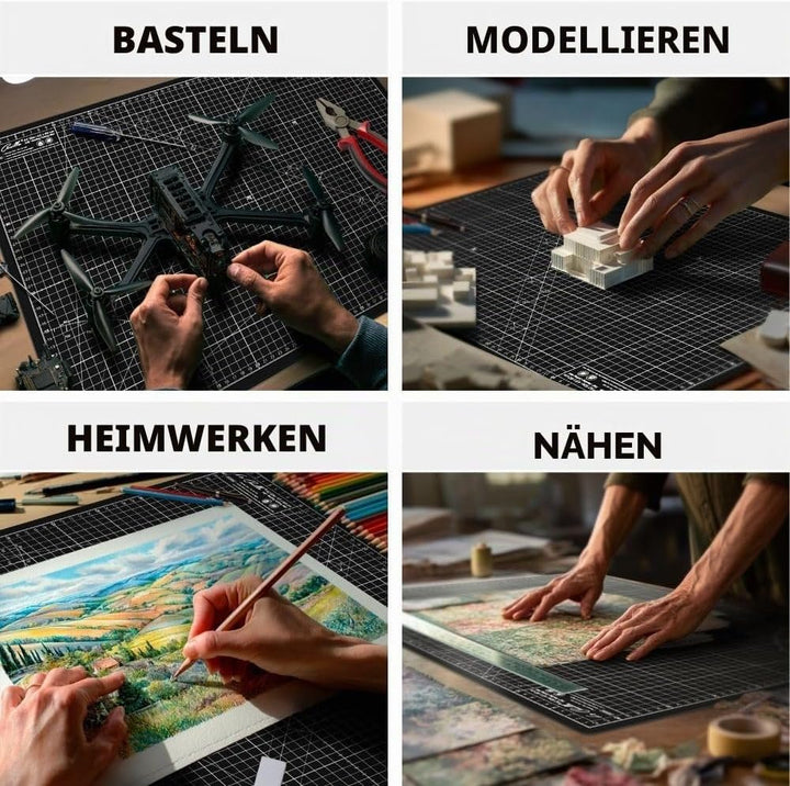 La Canilla Schneidematte A2 Selbstheilend (60x45 cm - 24x18") Cutting Mat Schneideunterlage für Bast