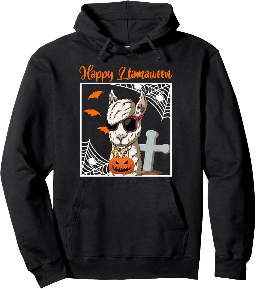 Happy Llamaween Llama Kostüm Jungen Kinder Geschenk lustig Pullover Hoodie