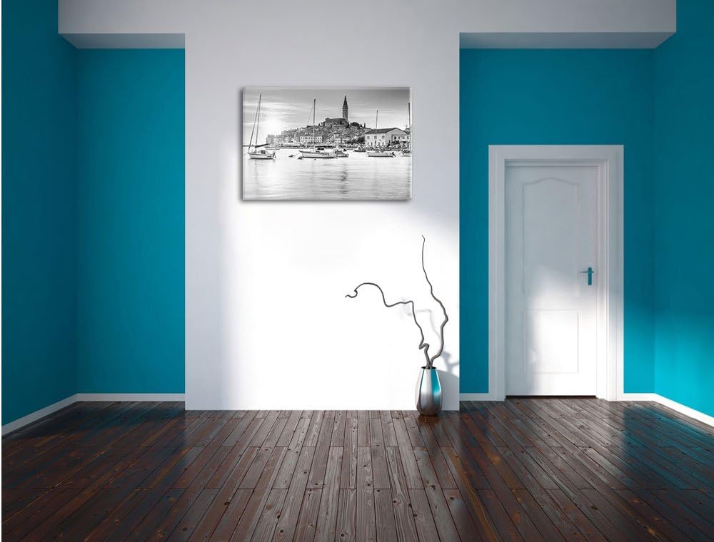 Pixxprint Kroatische Hafenstadt als Leinwandbild/Grösse: 100x70 / Wandbild/Kunstdruck/fertig bespann