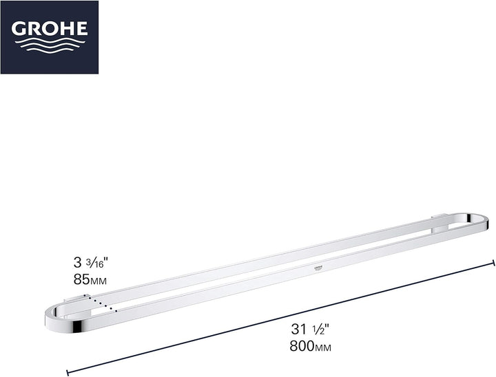 Grohe 41058000 Selection | Accessoires-Einfacher Bademantelhaken | supersteel | 41039DC0 Chrom Badet