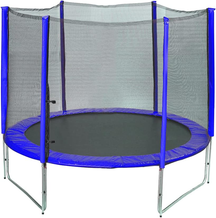 Trampolin Sicherheitsnetz Ersatznetz (für Trampolingestell 305cm mit 8 Stangen, Schwarz/Blau) 305 /