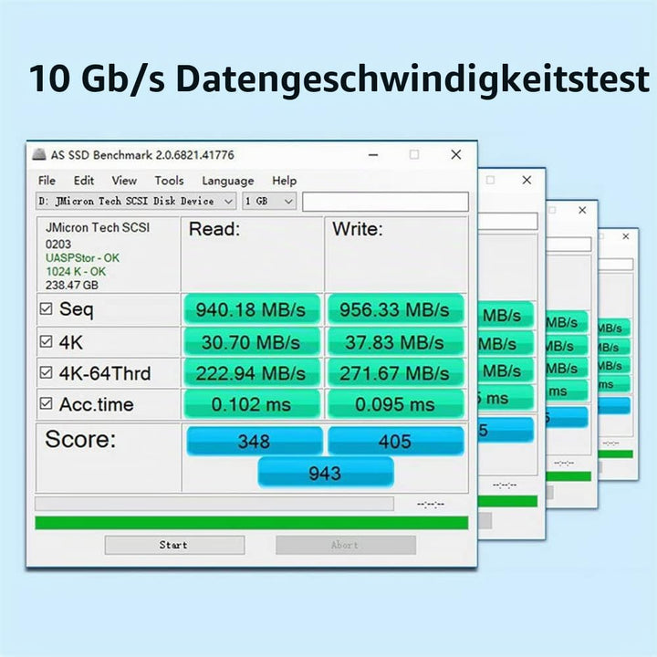 Cablecc Combo Typ-C & USB 3.0 zu NVME M-Key M.2 NGFF SATA SSD PCBA Gehäuse 2230/2242mm Adapter RTL92