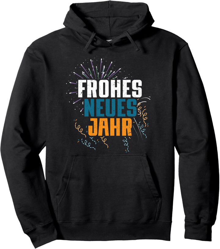 Silvester Feuerwerk Neujahr Party Raketen Frohes Neues Jahr Pullover Hoodie