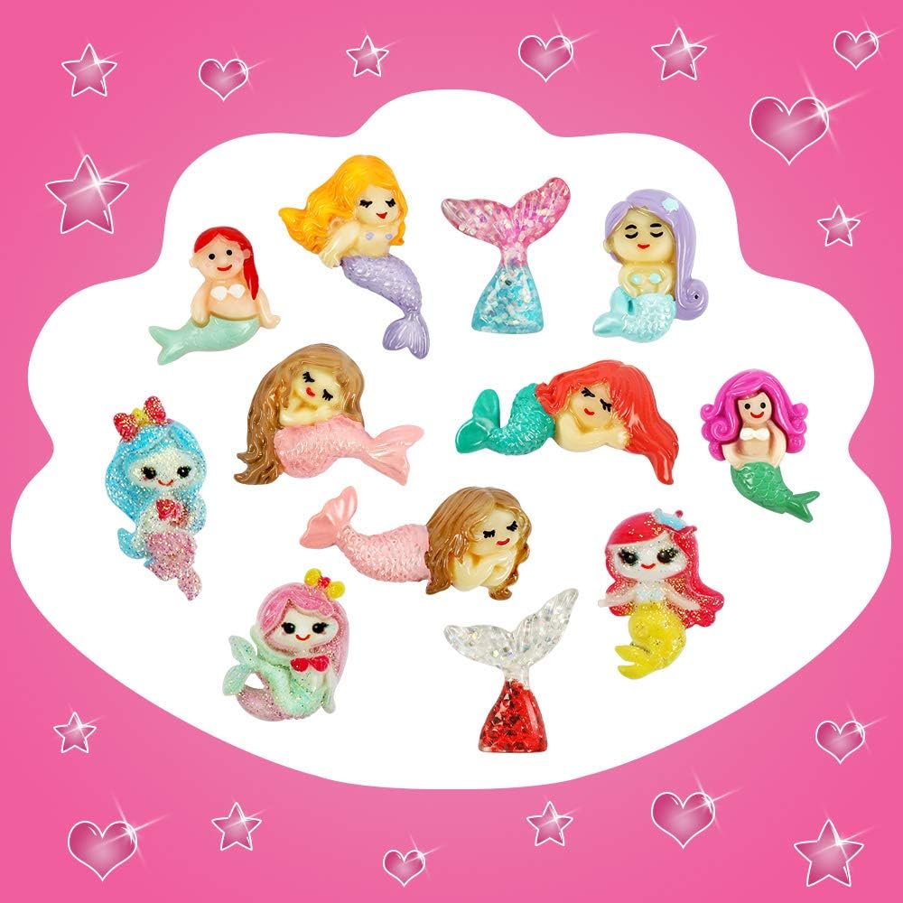 Byncceh Meerjungfrau Ausgrabungsset für Kinder-Grosses Schatzkiste Ausgrabungsset mit 12 Meerjungfra