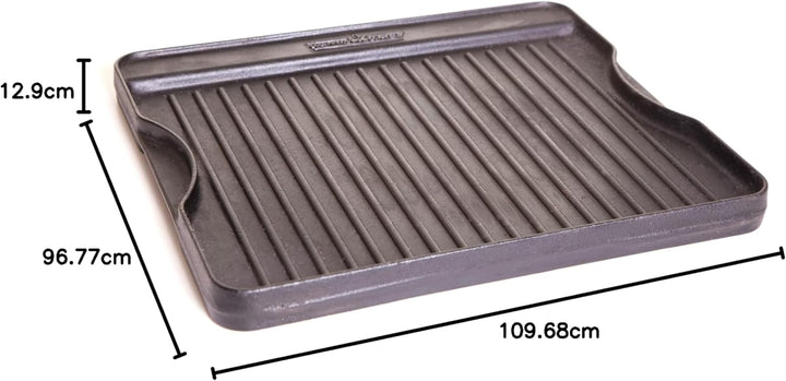 Camp Chef Wendbare Grillplatte aus bereits eingebranntem Gusseisen, Kochfläche 35,6 cm x 40,6 cm