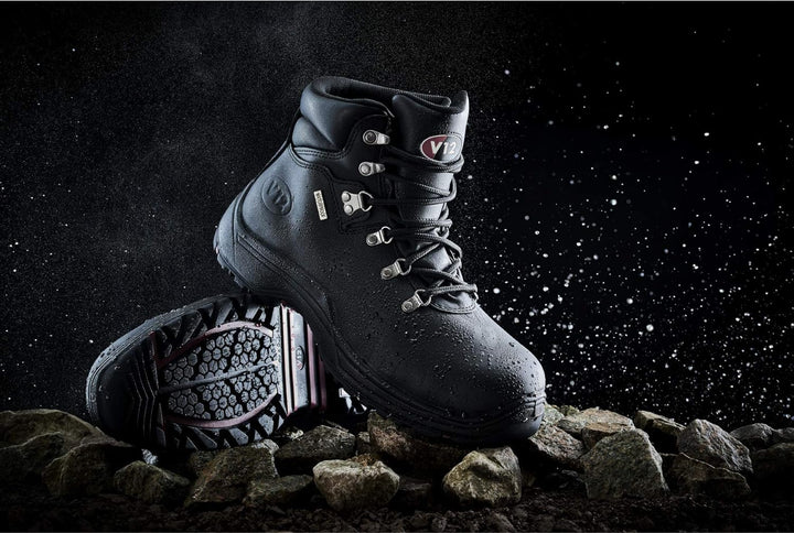 V12 Thunder Wanderstiefel für Herren, wasserdicht, Grösse 35,5, schwarz 03, 03