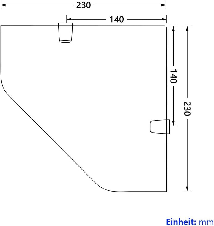 S'AFIELINA Glasregal Duschablage 6mm Glas Eckregal Hartglas Glasablage Dusche Glas Ablage für Badezi
