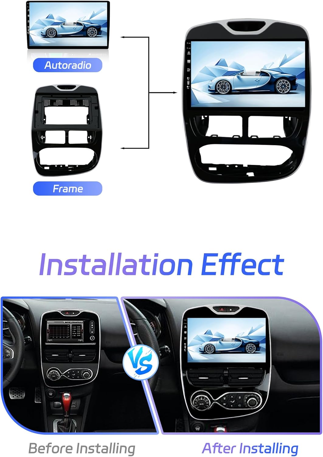 JOYX Android 12 Autoradio Passt für Renault CLIO (2013-2016) - 4G+64G - Eingebaut DSP/Carplay/Androi