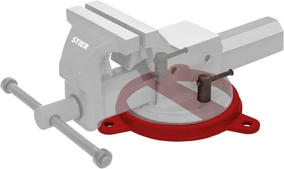 STIER Drehteller für Parallelschraubstock Grösse 150, Drehung um 360 Grad, stahlgeschmiedet, Grösse