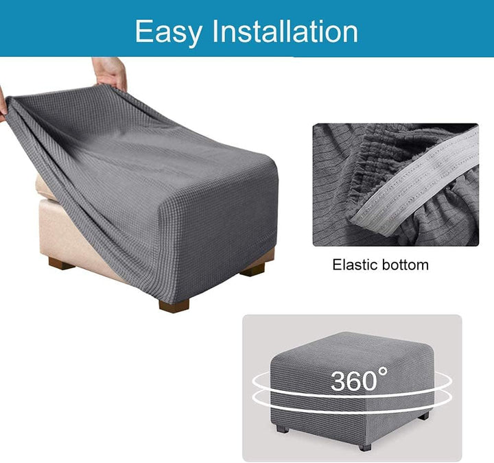 C/N Quadratischer Sitzsack, elastisch, quadratisch, für Ottomane und Hocker, quadratisch, Fusshocker