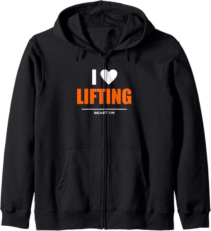 I Love Lifting Orange Gym Fitness Bodybuilding Gain Workout Kapuzenjacke