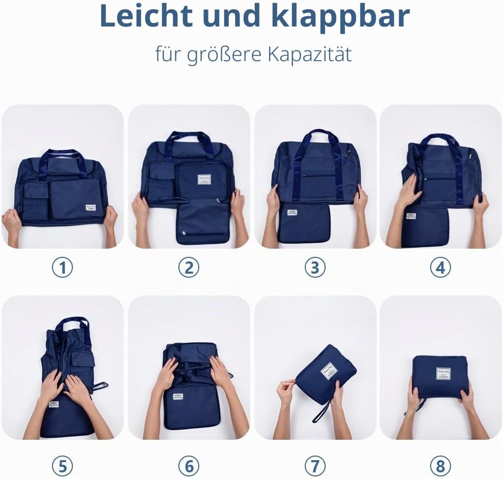 Flintronic 35L Faltbare Reisetasche Gepäcktasche Grosse Weekender Übernachtungstasche Urlaubstasche